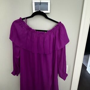 Lilly Pulitzer Vibrant Purple Off-Shoulder Dress